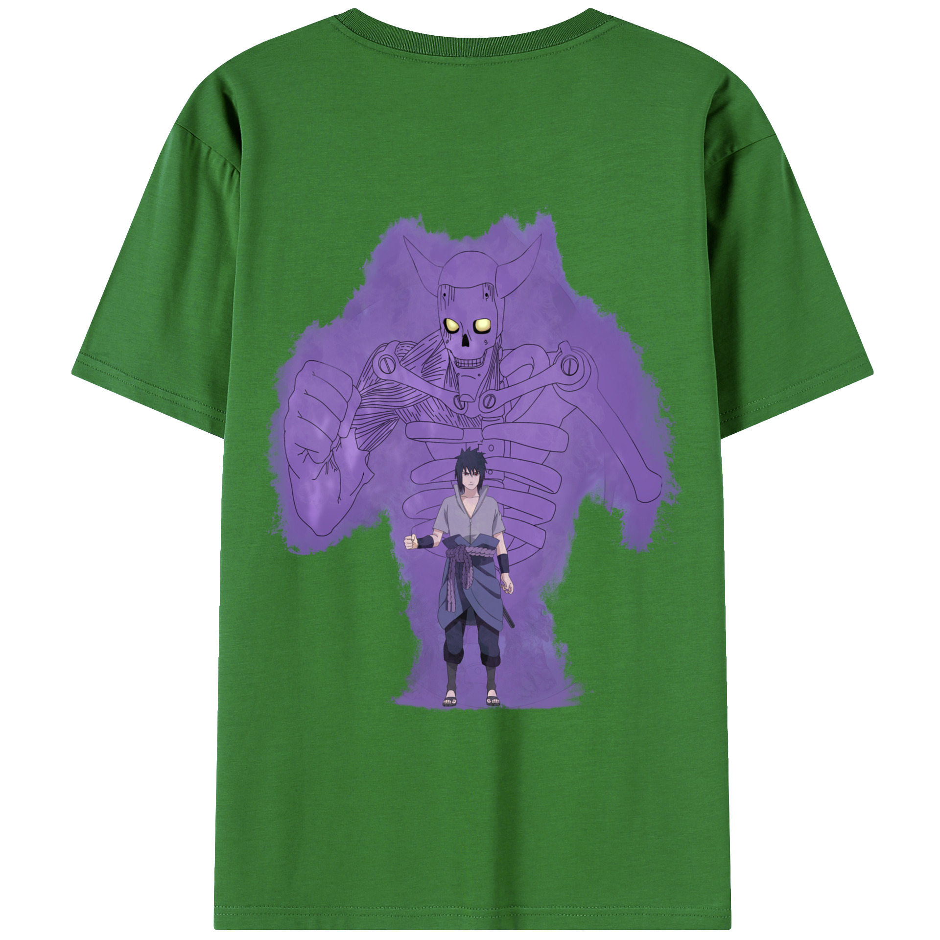 （画像用） NARUTO -ナルト- うちは サスケ Uchiha Sasuke レディース半袖Tシャツ(バックプリント)
